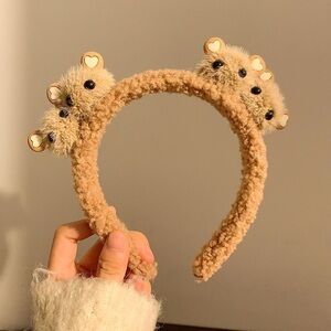 Adorable Tan Bear Ears Headband